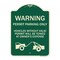 Signmission Warning Permit Parking Vehicles w/o Permits Towed Owners Expense Alum, 18" L, 24" H, G-1824-22711 A-DES-G-1824-22711 - alternate 1